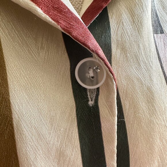 Striped Cartoon Bunny Shirt, Bugs Bunny Graphic, Retro Unisex Button Down - Picture 7 of 10